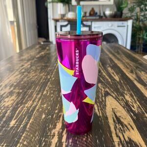 Starbucks - Magenta Abstract Floral Tumbler (24oz) Venti